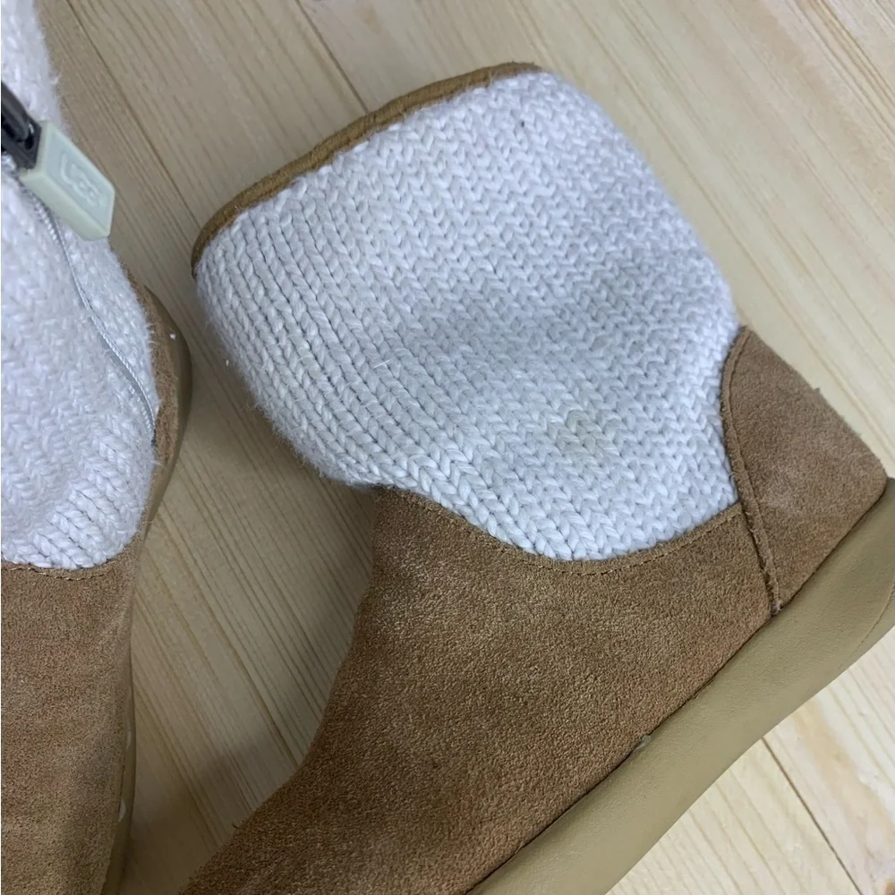 UGG Kids Ugg Boots. Sweater& Suede Material. Size 10. Good Condition